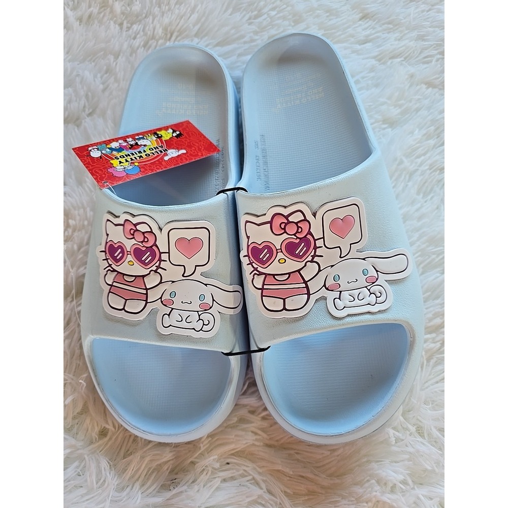 NEW Hello Kitty & Friends Women's Light Blueโ Slide Sandals | Size 9/10